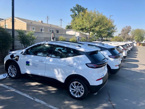 Electric vehicles at chargers